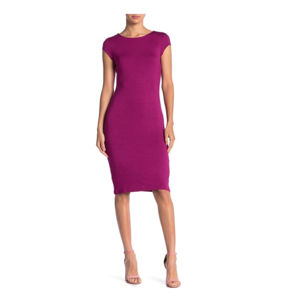 Magenta Velvet Torch Bodycon Dress